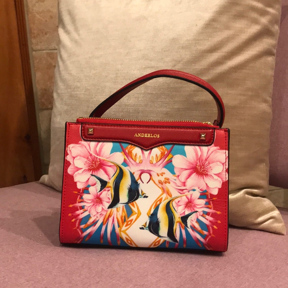 Anderlos Red Island small handbag